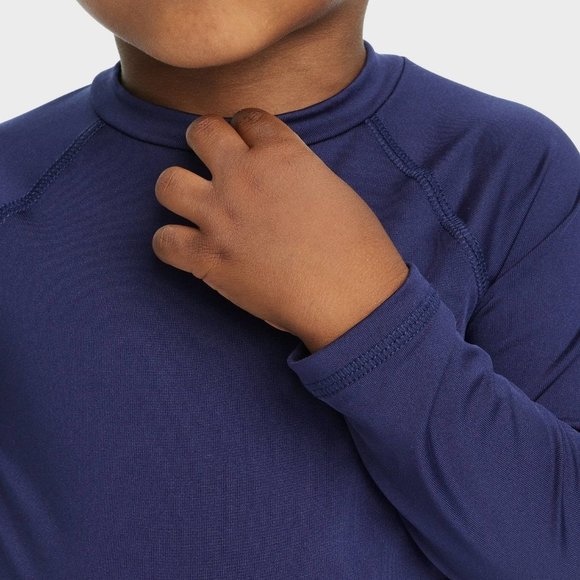Toddler Rash Guard Top - Cat & Jack Navy Blue 3T - Picture 4 of 10